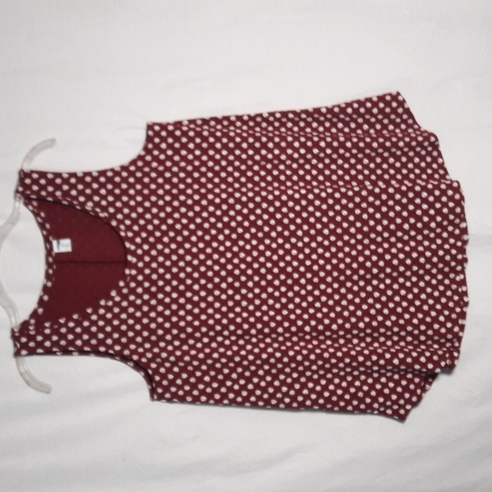 Old Navy Blouse Luxe Trend Burgundy Floral  Relax Swing Silhouette Jerse…